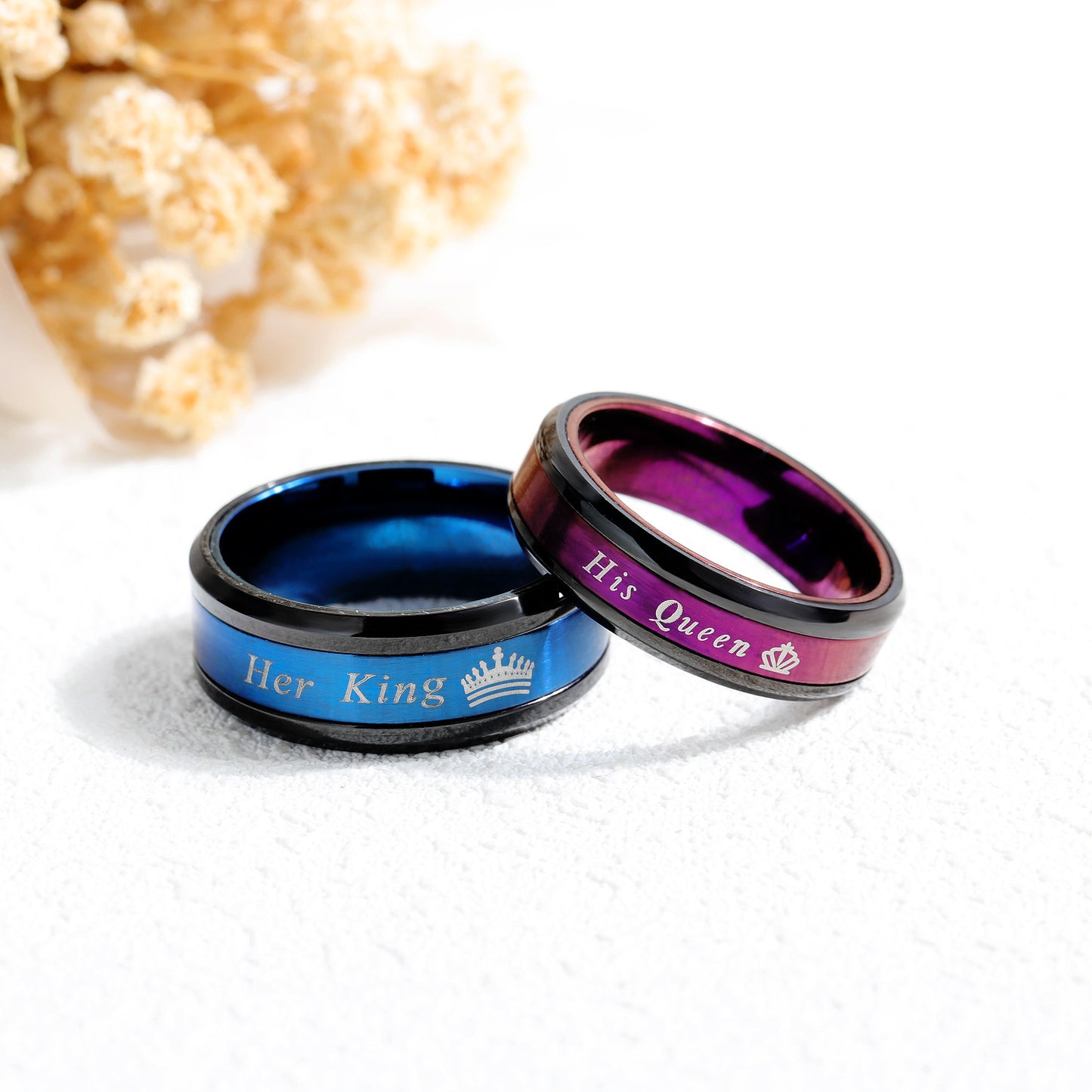 Cool Creative Accessories Couple Titanium Steel Rings