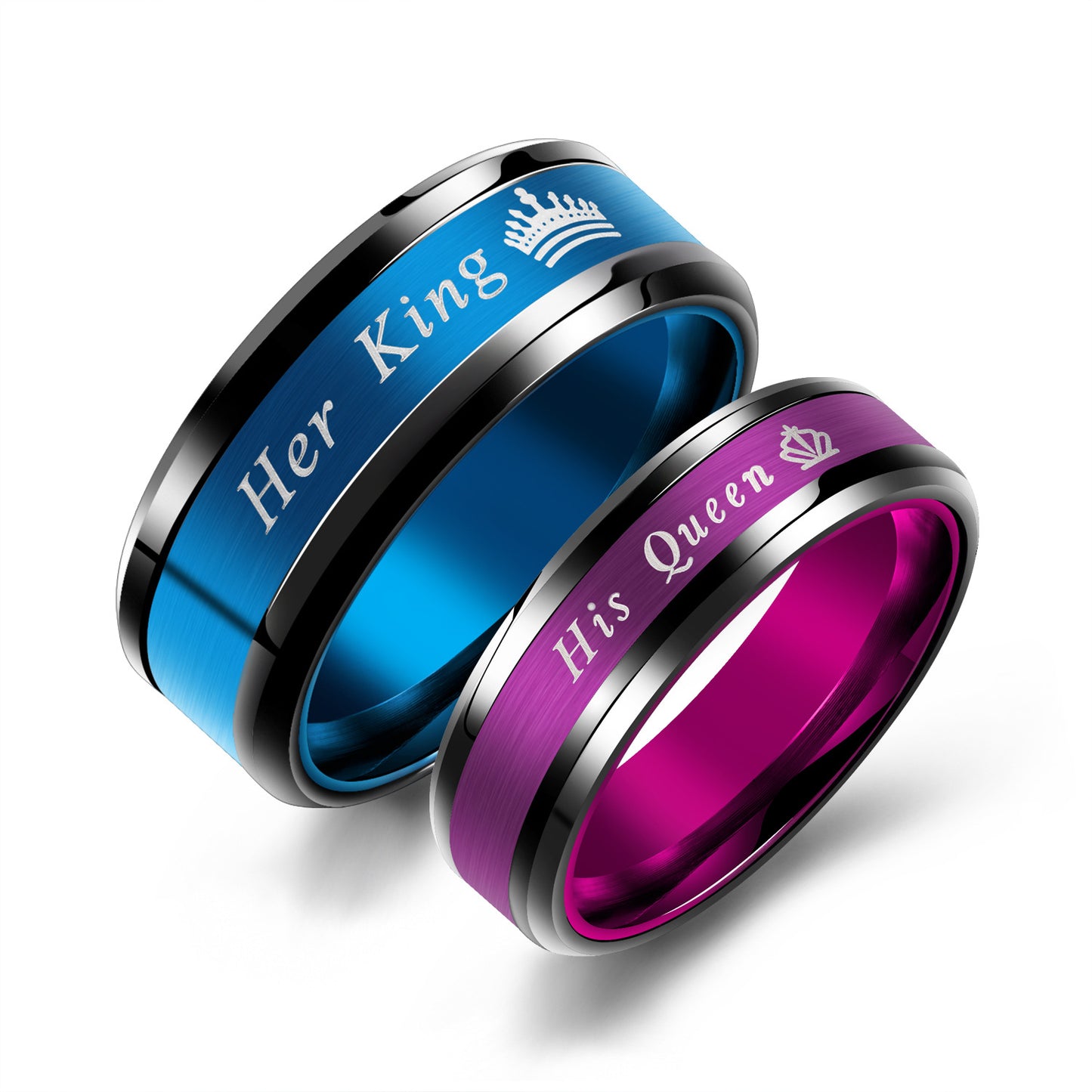 Cool Creative Accessories Couple Titanium Steel Rings