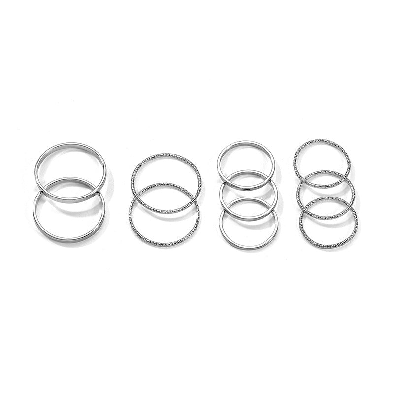 Fashion Lady Simple Set Personality Pcs Rings