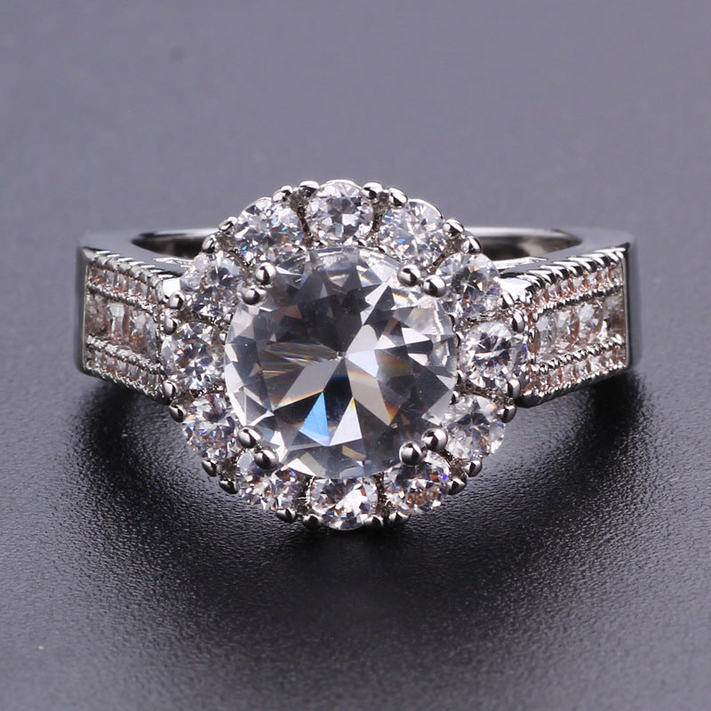 Women's Fashion Diamond Electroplated Hand Jewelry Rings
