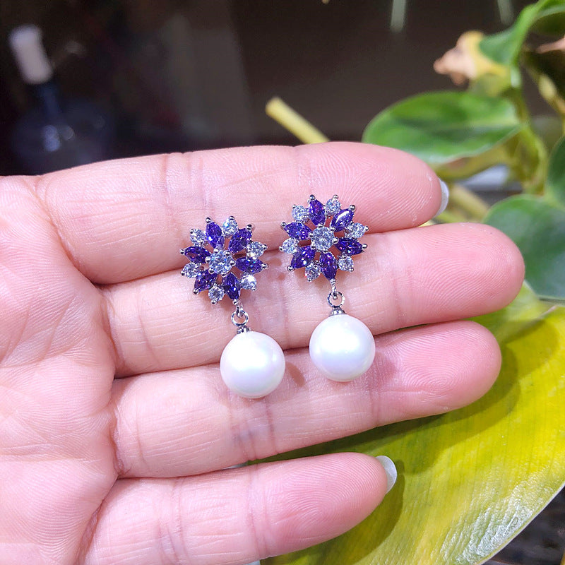 Women's Zircon Ear Clip Pearl Fashion Korean Earrings