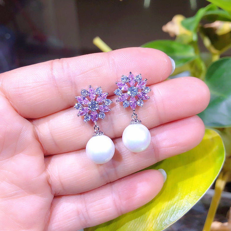 Women's Zircon Ear Clip Pearl Fashion Korean Earrings