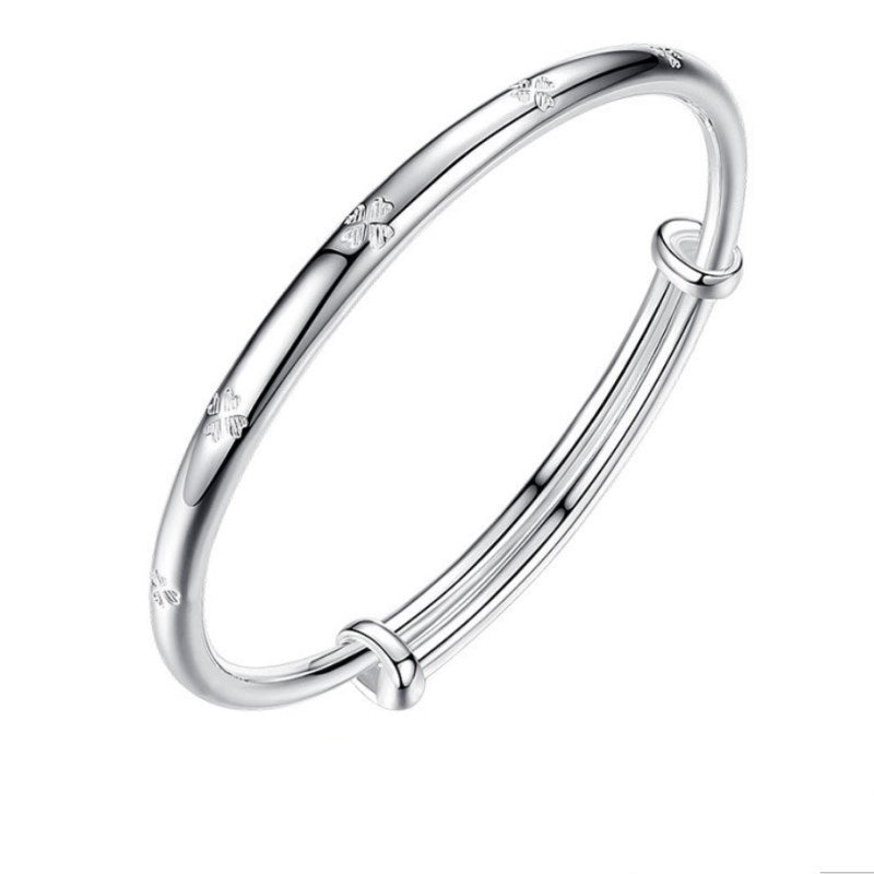Female Clover To Give Mom Solid Fashion Sier Old Bracelet