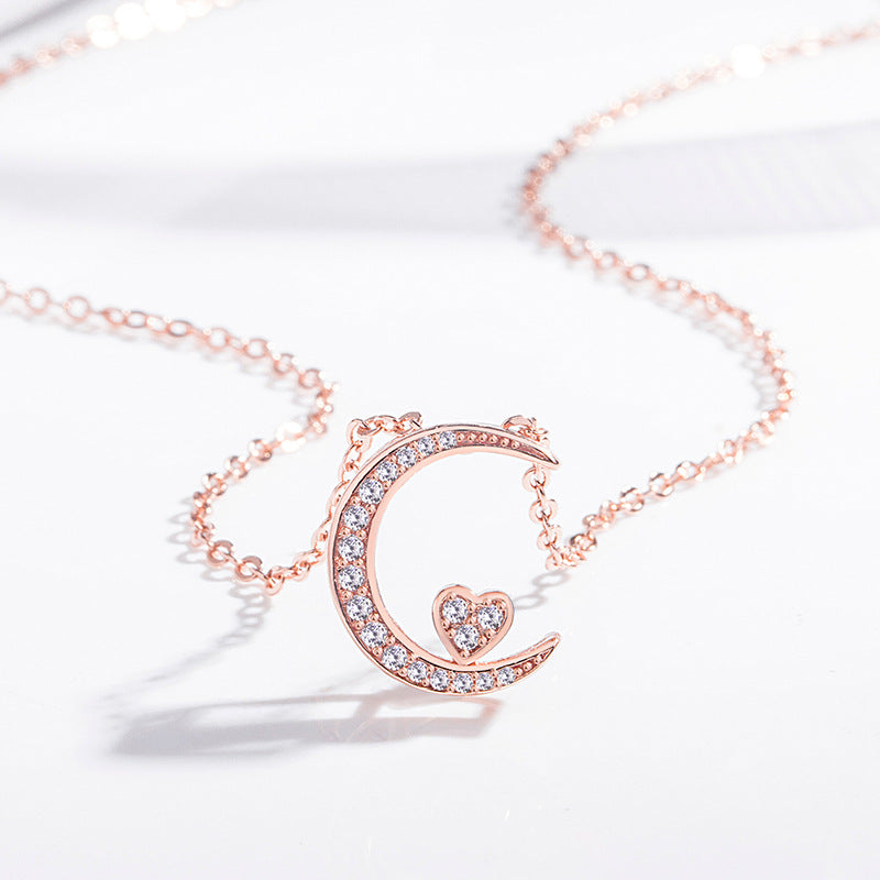 Women's Golden Star Moon Clavicle Chain Love Necklaces