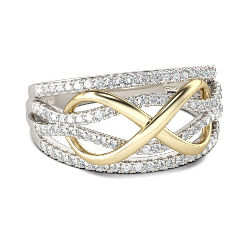 Women's Pretty Comfortable Fashion Two-tone Gold Rings