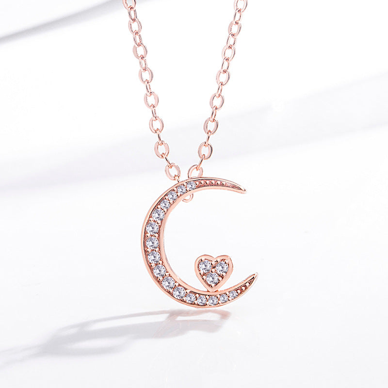 Women's Golden Star Moon Clavicle Chain Love Necklaces