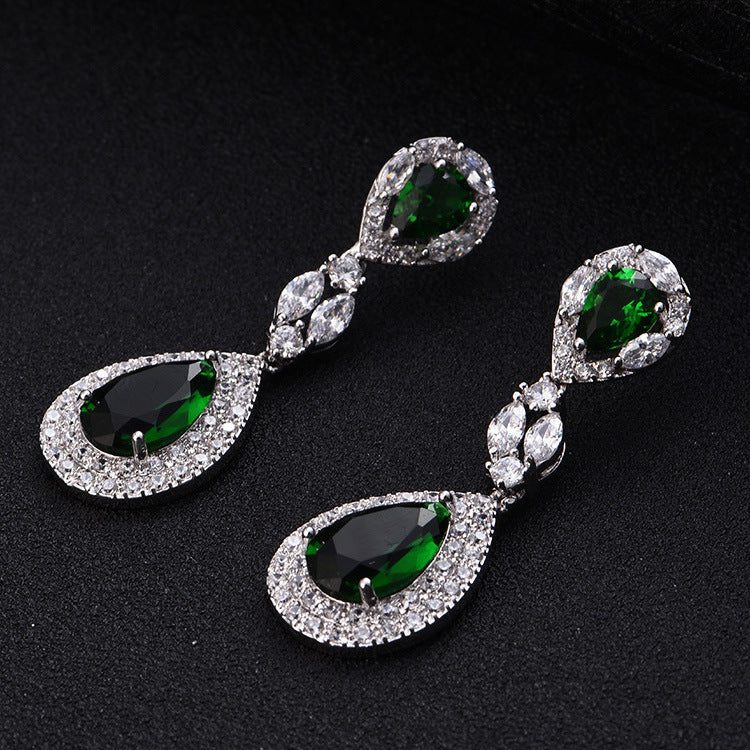 Style Popular Water Drop Sier Pin Earrings