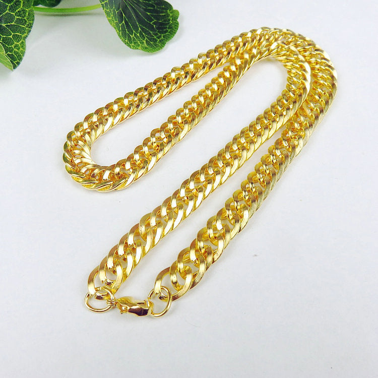 Men's Fair Stall High Imitation Electroplating Faux Necklaces