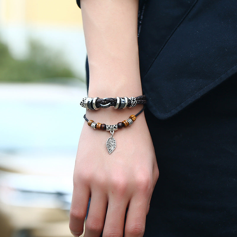 Men's Korean Chic And Unique Creative Woven Bracelets