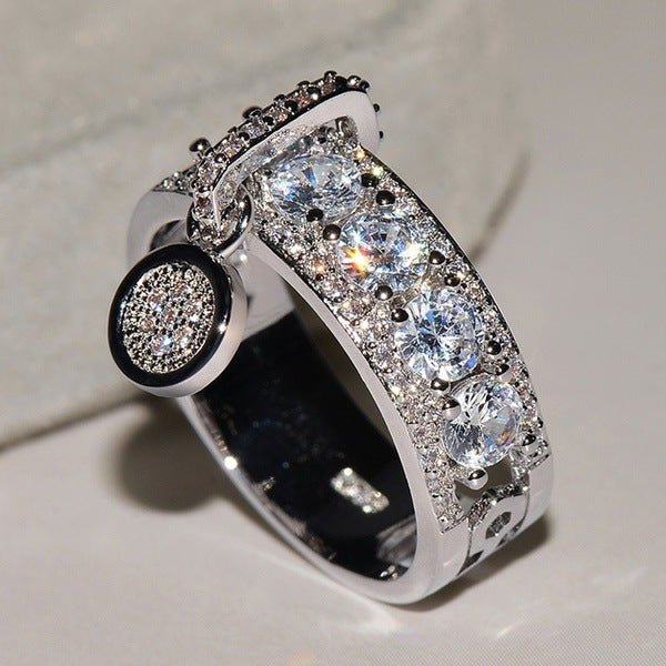 Women's Ornament Fashion Creative Zircon Gold Plated Rings