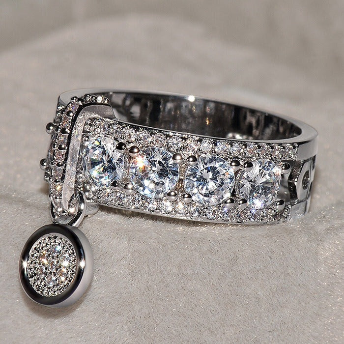 Women's Ornament Fashion Creative Zircon Gold Plated Rings
