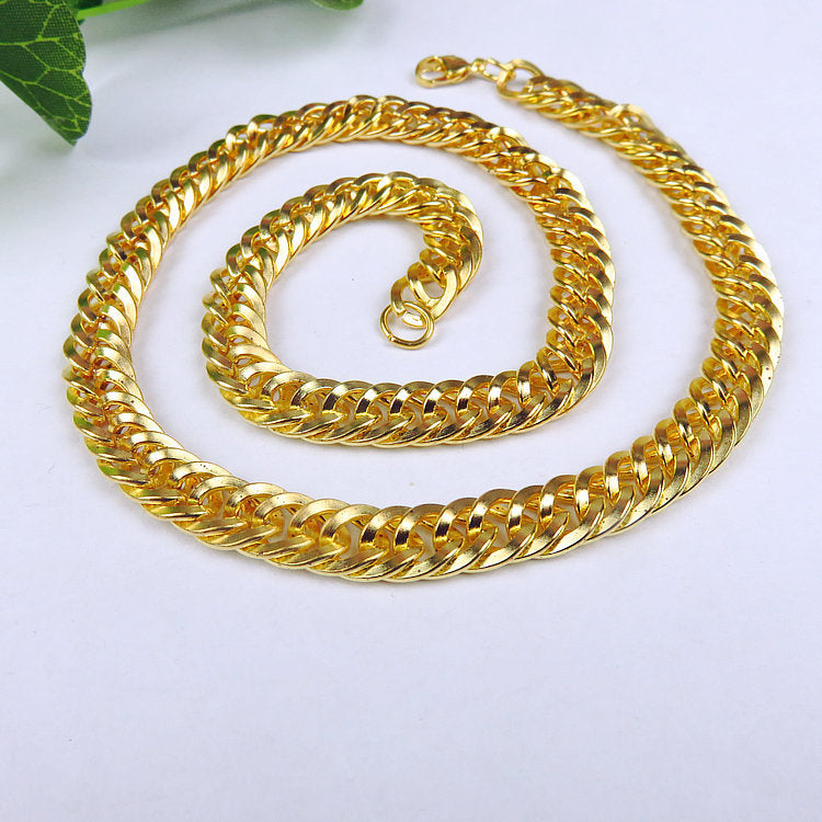Men's Fair Stall High Imitation Electroplating Faux Necklaces