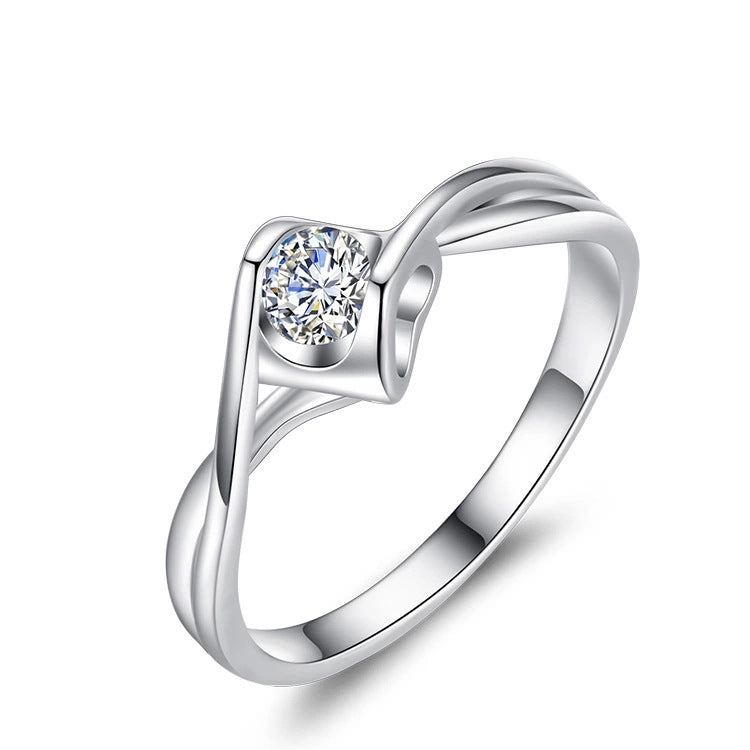 Paar Liebe Simulation Diamant Design Mode Ringe