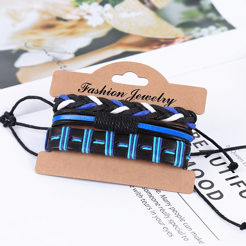 Graceful Fashion Authentic Leather Weave Fresh Bracelets