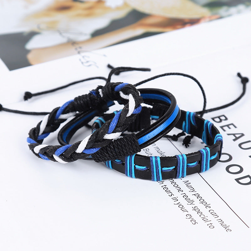 Graceful Fashion Authentic Leather Weave Fresh Bracelets
