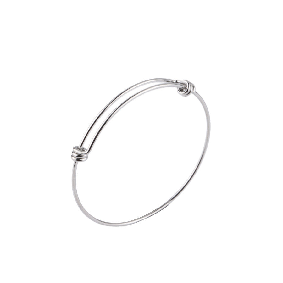 Coil Plasma Stainless Steel Adjustable Open Bracelet