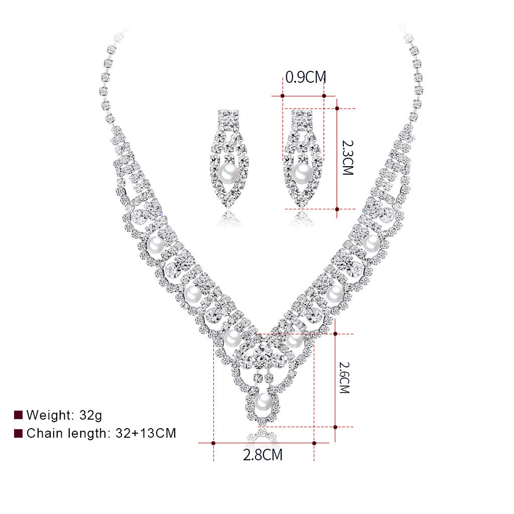 Supply Fashionable Temperament Bride Suit Two-piece Necklaces