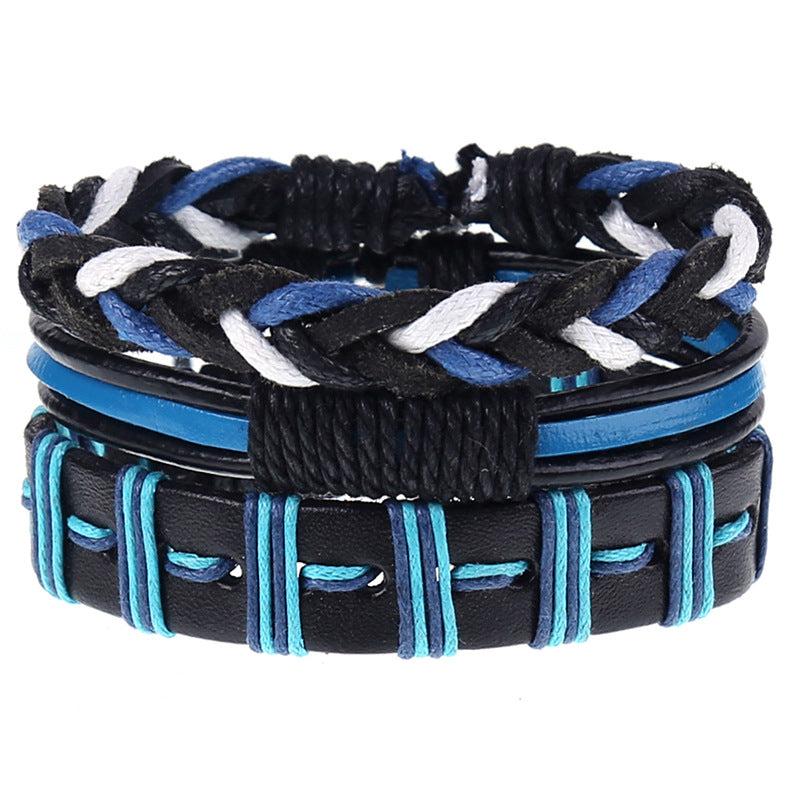 Graceful Fashion Authentic Leather Weave Fresh Bracelets
