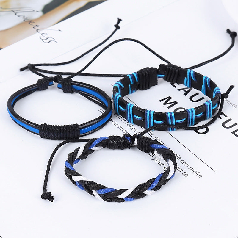 Graceful Fashion Authentic Leather Weave Fresh Bracelets