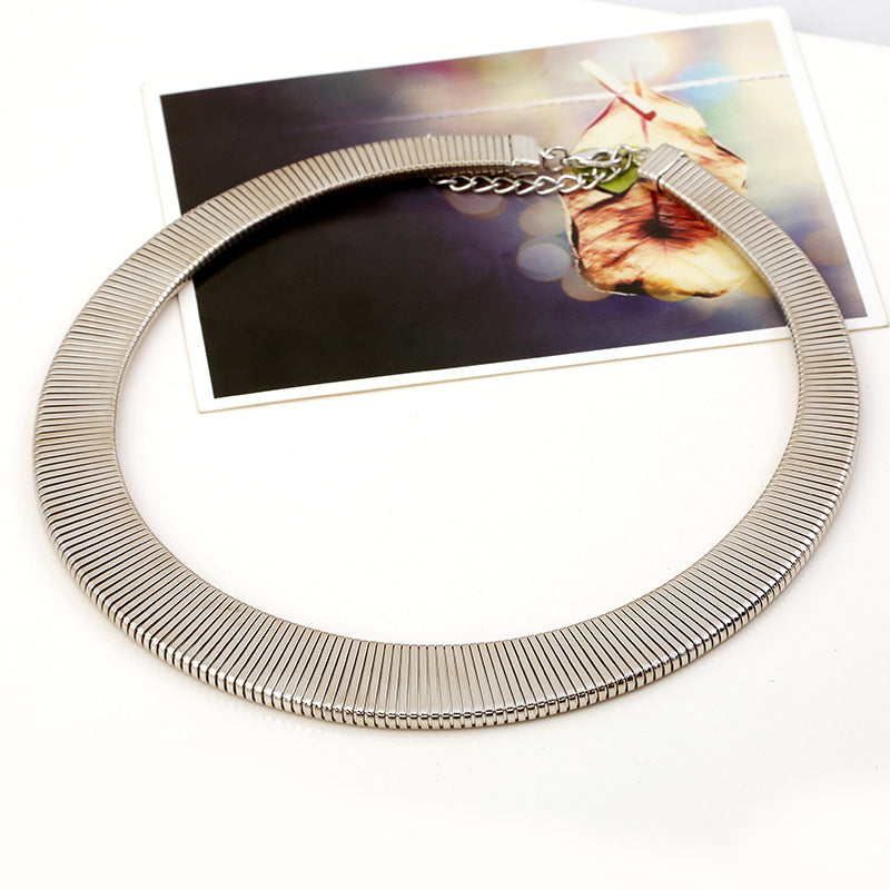 Casual Ornament Metal Short Neck Accessories Necklaces