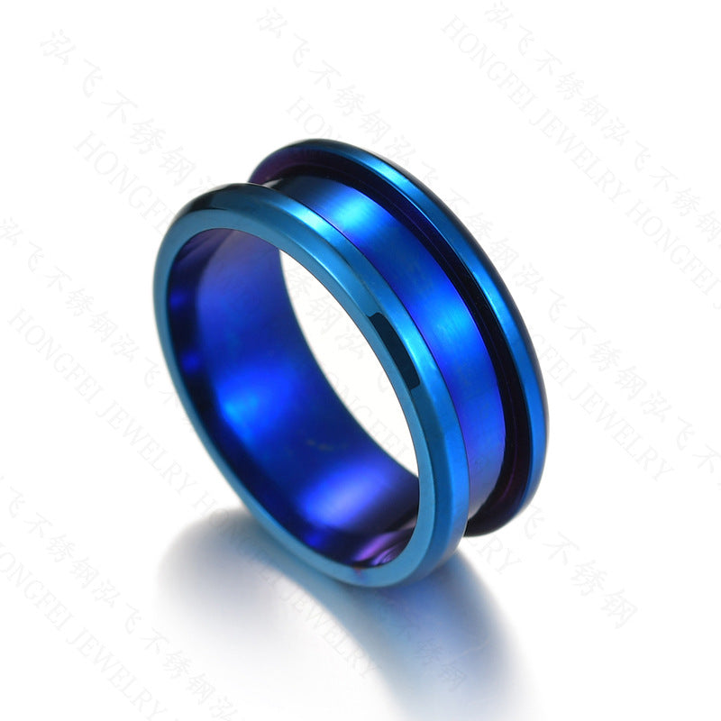 Double Oblique Open Pit Large Groove Rings