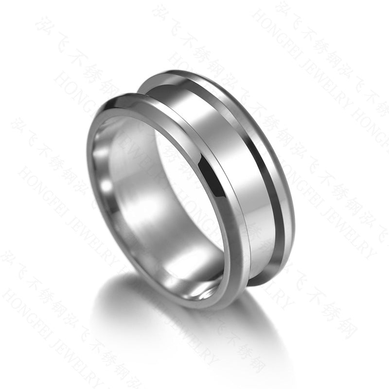 Double Oblique Open Pit Large Groove Rings