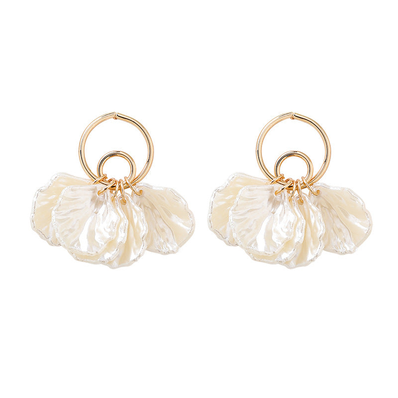 Women's Sweet Cold Starfish Shell Shaped Pearl Earrings
