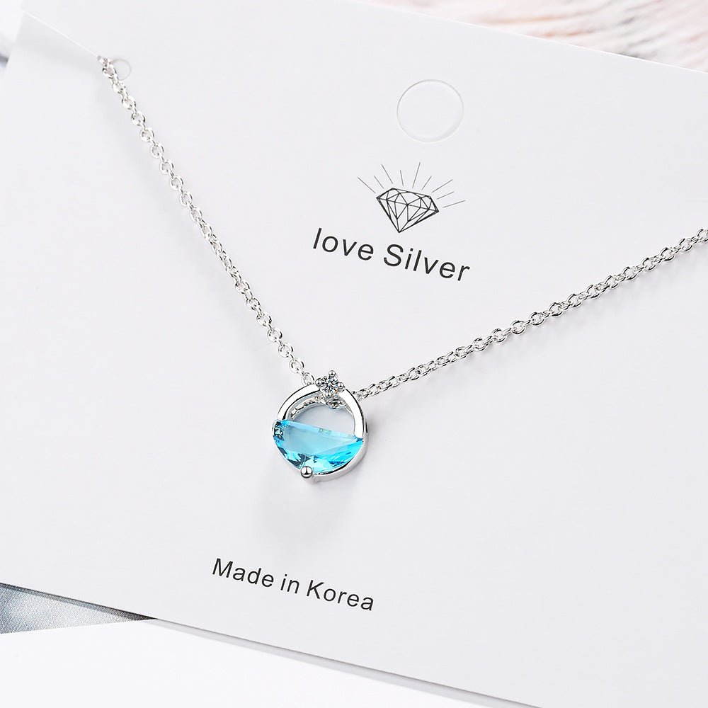 Short Clavicle Chain Korean Simple Zircon Necklaces