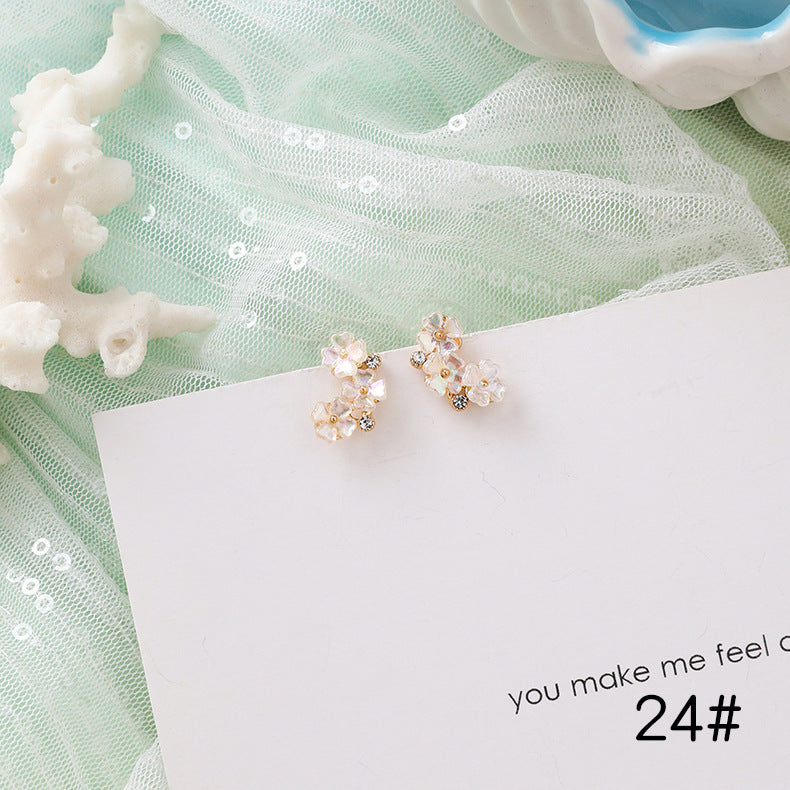Women's Sweet Cold Starfish Shell Shaped Pearl Earrings