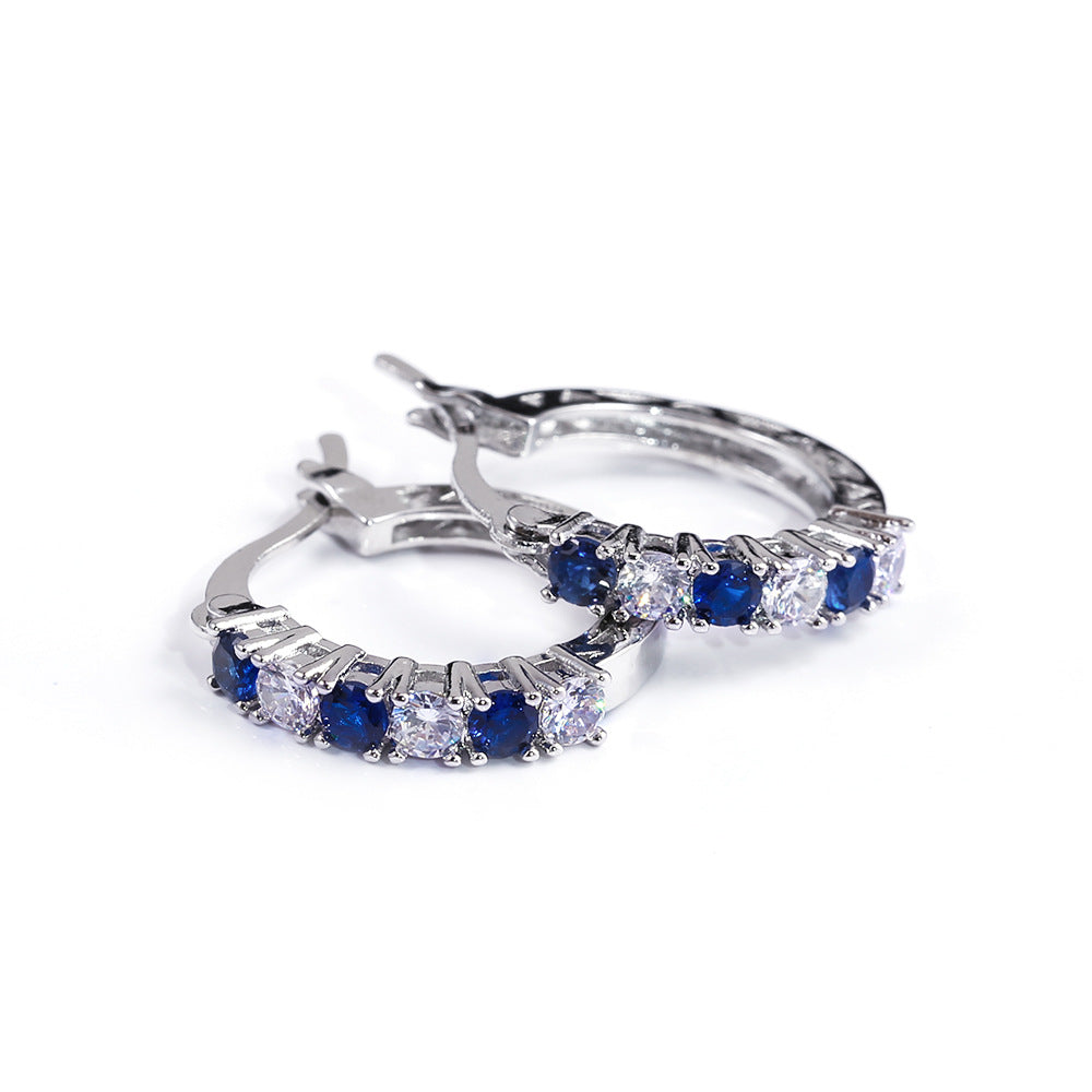 Women's Glamorous Trendy Colorful Zircon Fashion Earrings