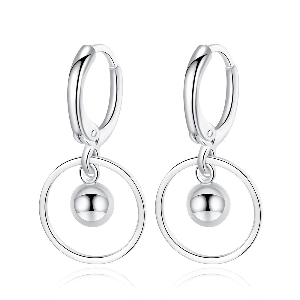 Version Fashion Ear Clips Round Water Drop Earrings