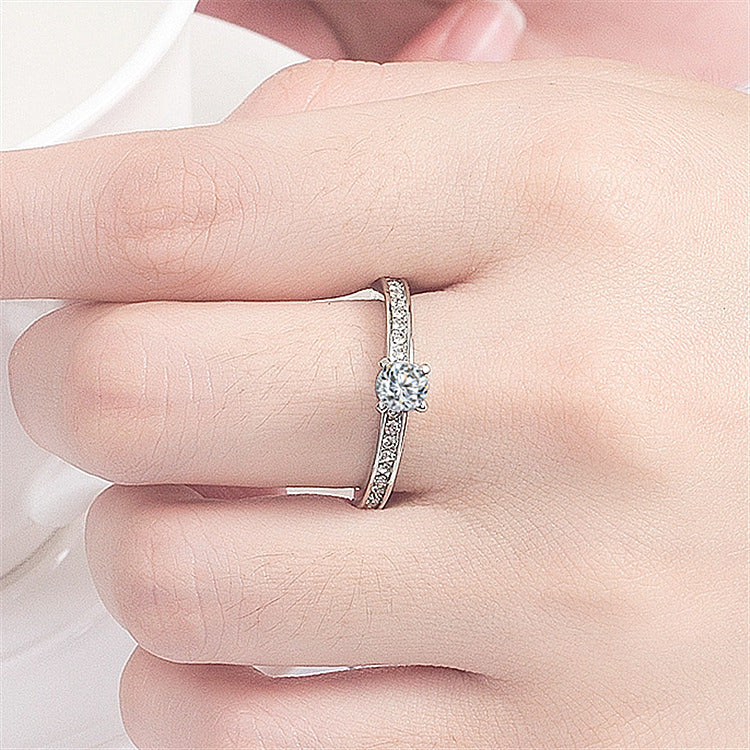 Women's Fashion Design Full Diamond Gold Food Rings