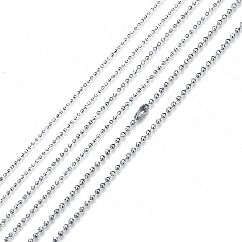 Chaîne en acier inoxydable, accessoires de perles de boule de mode, petits colliers
