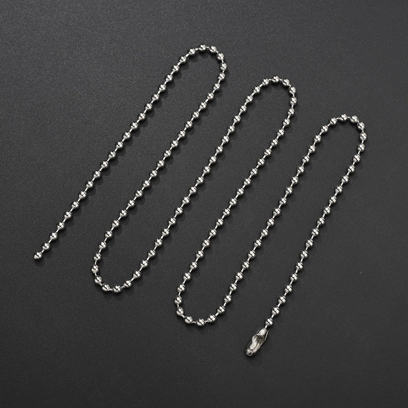 Chaîne en acier inoxydable, accessoires de perles de boule de mode, petits colliers