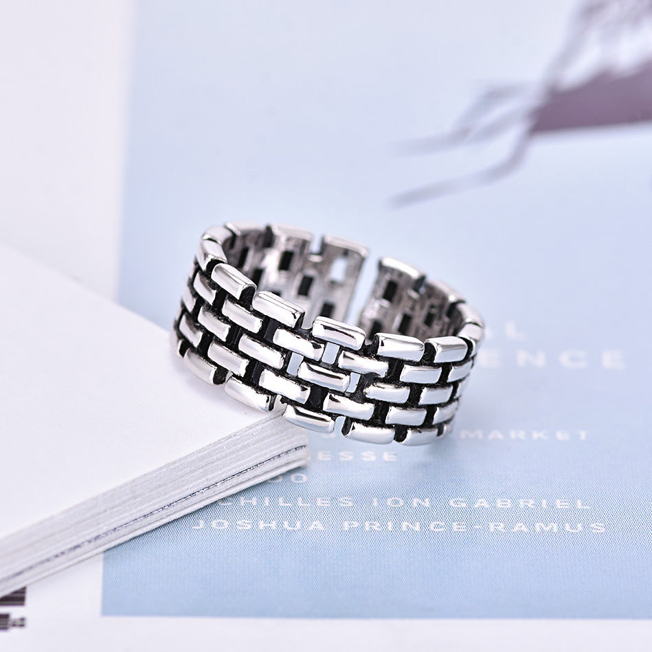 Women's & Men's & Retro Distressed Thai Sier Open And Korean Style Rings