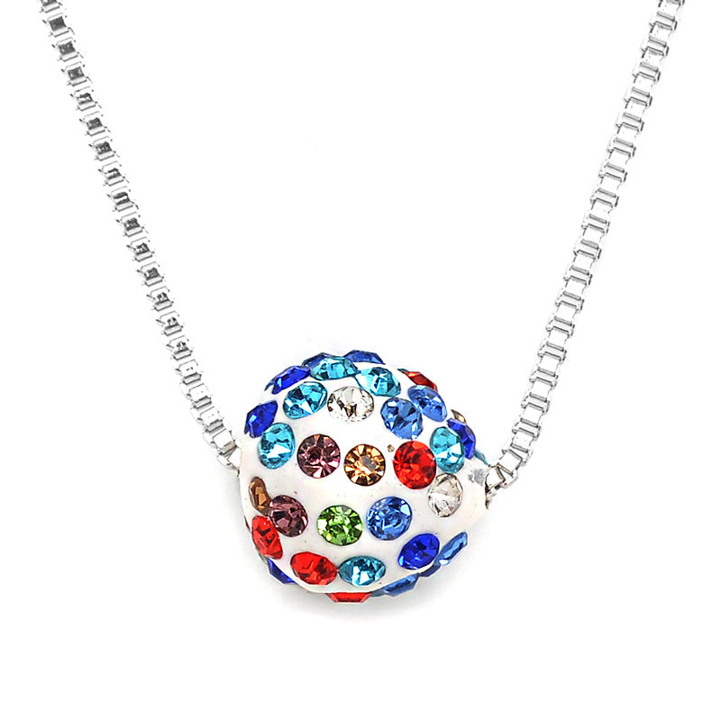 Colliers de diamants de perles de boule de strass d'ornement exquis