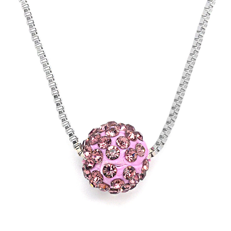 Colliers de diamants de perles de boule de strass d'ornement exquis