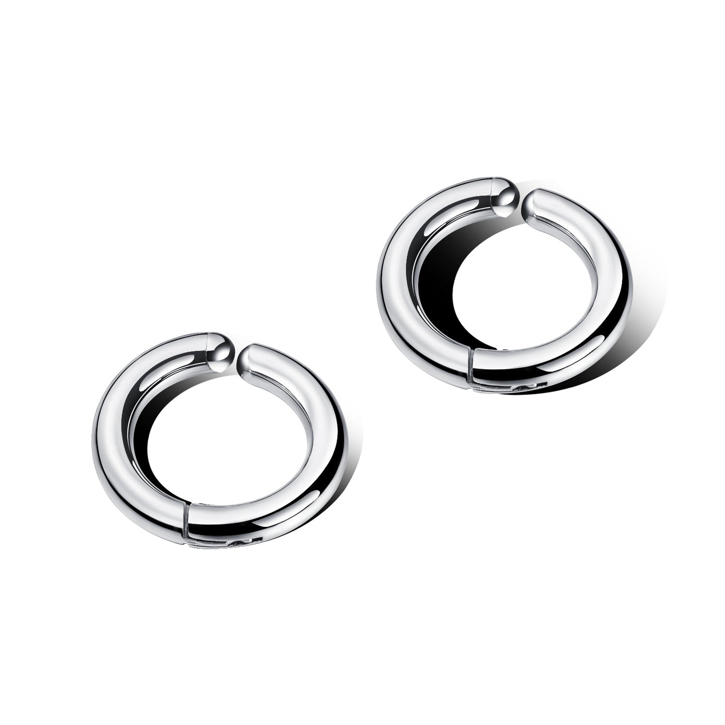 Men's Round Titanium Steel Personality Street Hipster Earrings