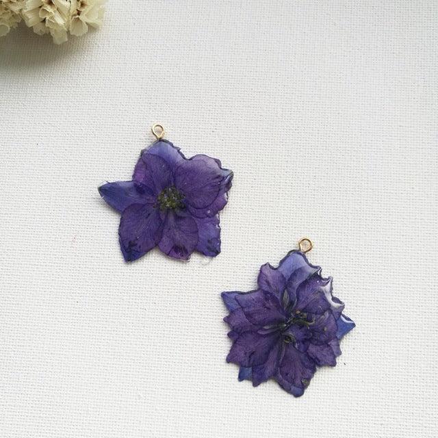 Chrysanthemum Sunflower Rose Handmade Resin Real Earrings
