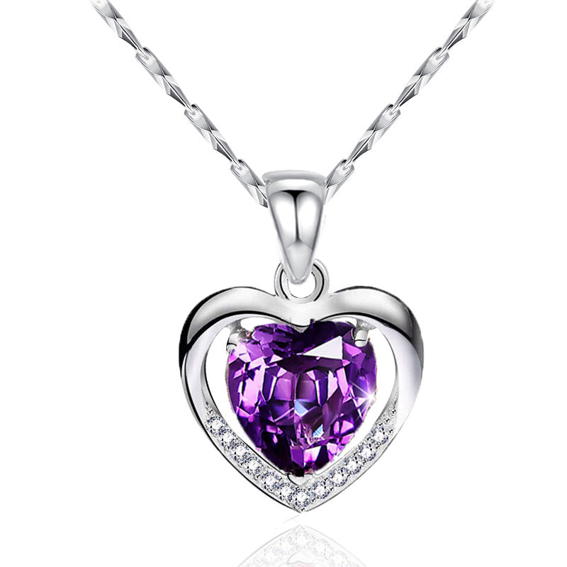 Sier My Heart Eternal Korean Jewelry Clavicle Necklaces