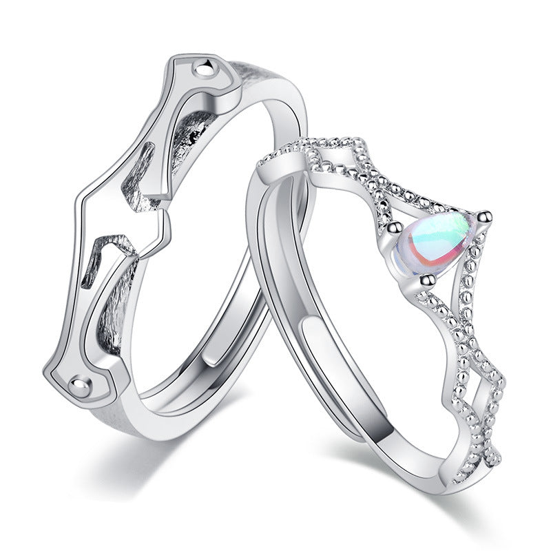 Dream Princess And Knight Couple Simple Opening Popular Ornament Rings