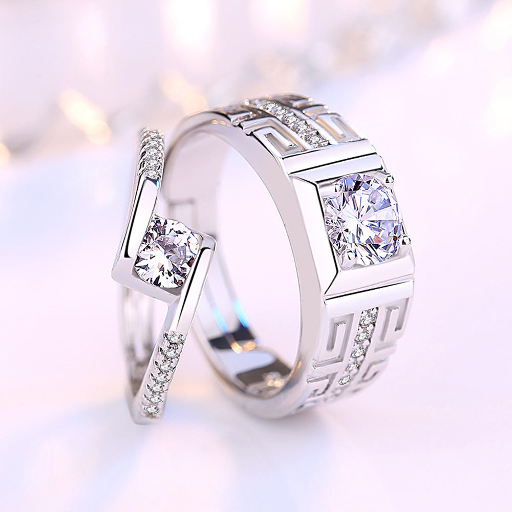 Women's & Men's Valentine's Day Gift Korean Style Return Pattern Rings
