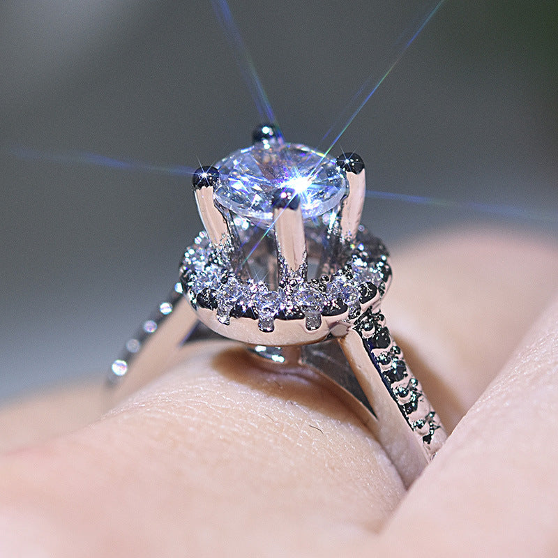 Women's Artificial Zircon Fashion Carat Wedding For Rings