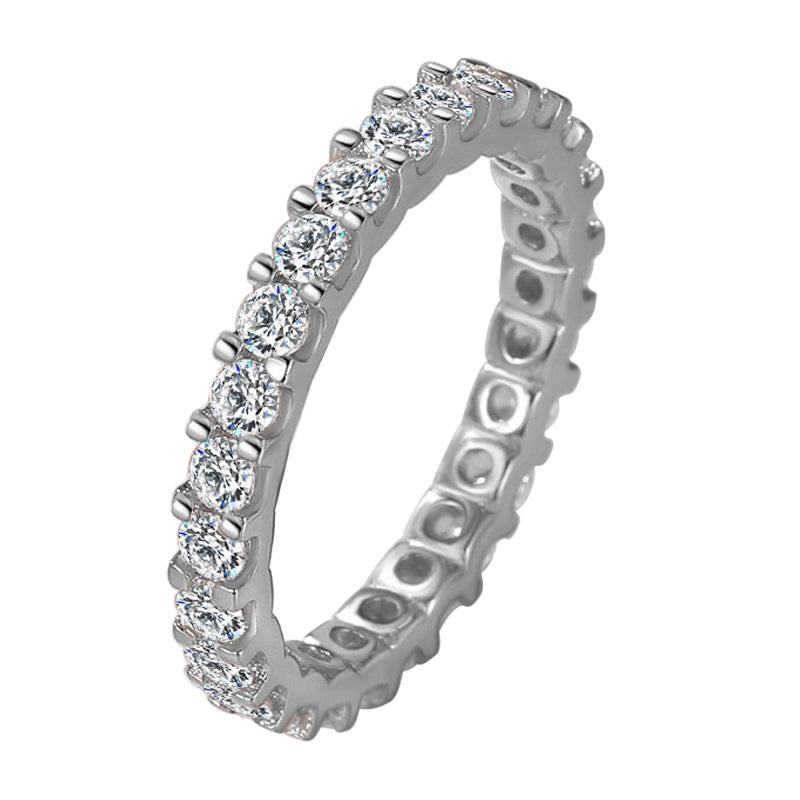 Einzigartige Paris-Ringe mit Vollkreis und künstlichem Diamant für Damen