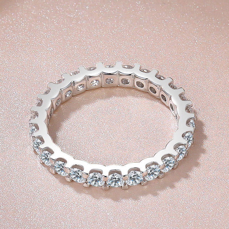 Einzigartige Paris-Ringe mit Vollkreis und künstlichem Diamant für Damen