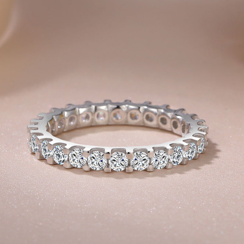 Einzigartige Paris-Ringe mit Vollkreis und künstlichem Diamant für Damen
