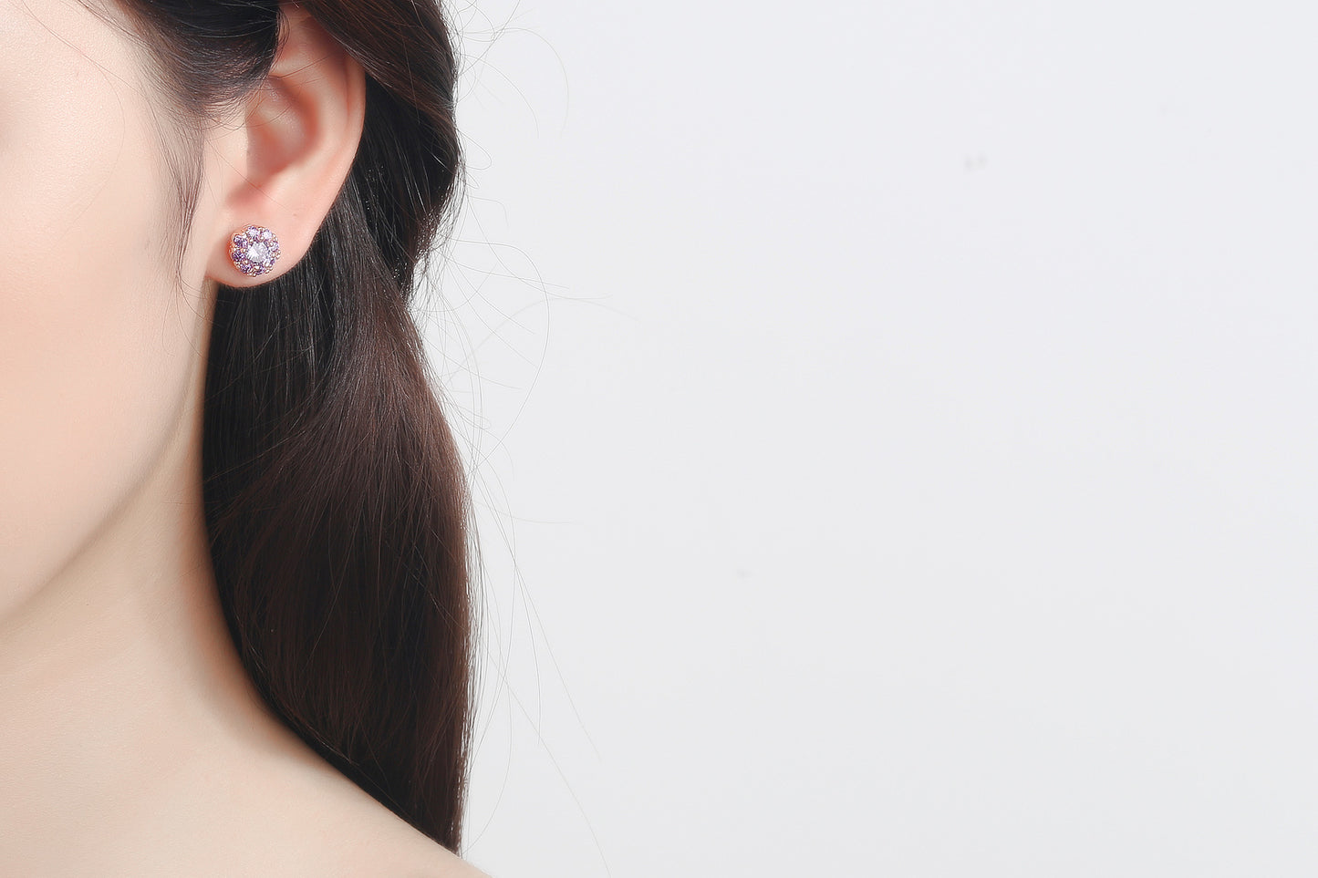 Women's Snowflake Sier Elegant Zircon Trendy Simple Earrings