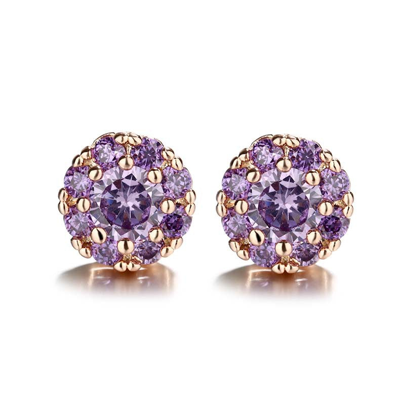 Women's Snowflake Sier Elegant Zircon Trendy Simple Earrings