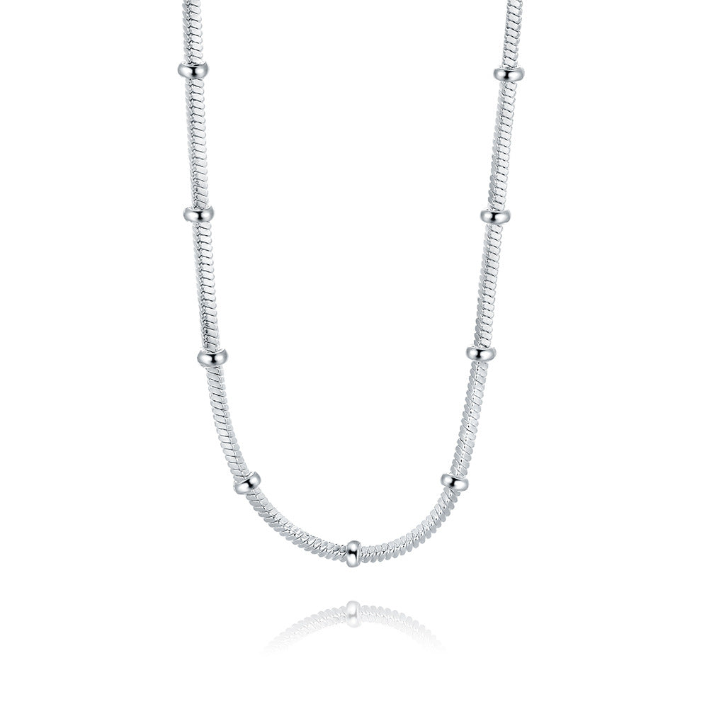 Fashion Jewelry Sier Plated Creative Square Necklaces