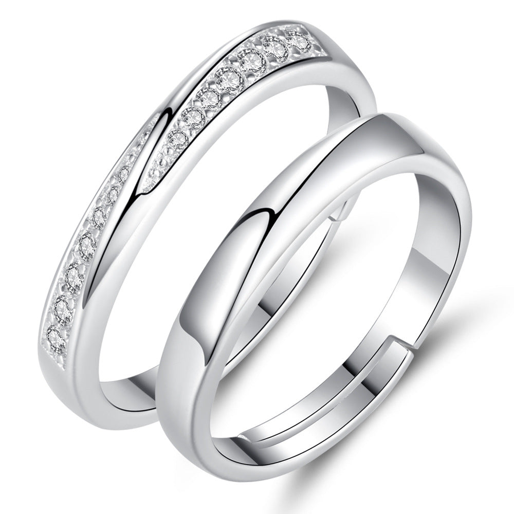 Damen & Herren & mit Diamant-Liebespaar und Ringen